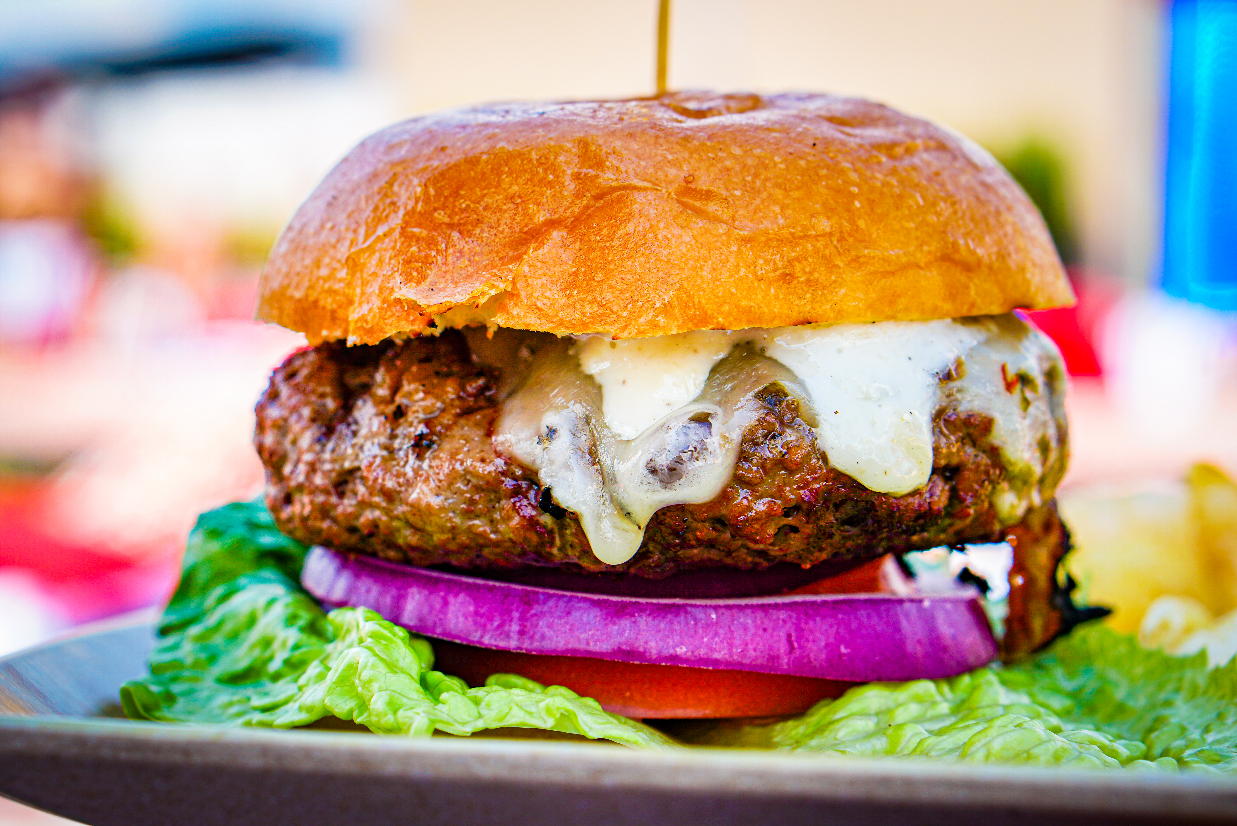 A delicious cheeseburger
